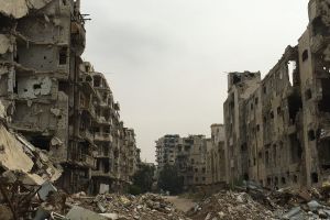 Destroyed houses in Syria