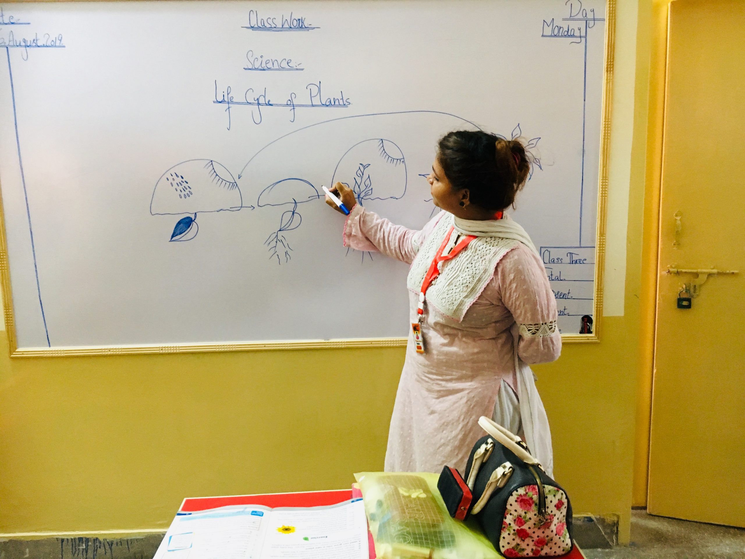 Teacher in classroom of School of Grace - Himmelsperlen International, Pakistan